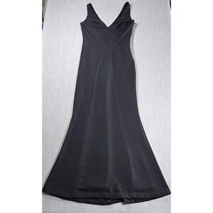 Katie May Maxi Dress‎ Women's 8 Black Formal Sleeveless V Neck Victorian